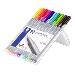 Triplus fineliner 334 SB10, 10 farver